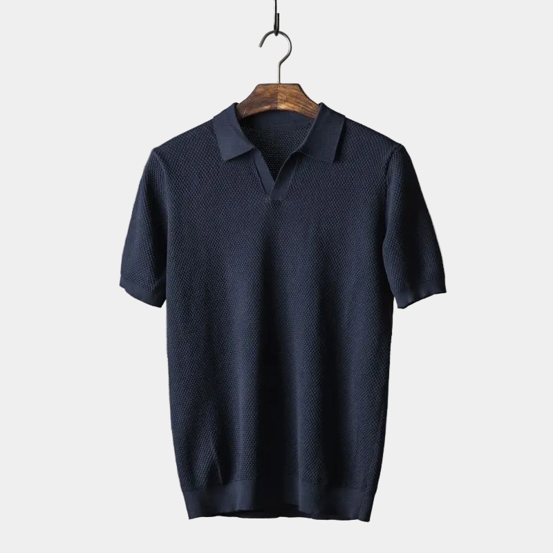Polo homme col classique - Bleu marine
