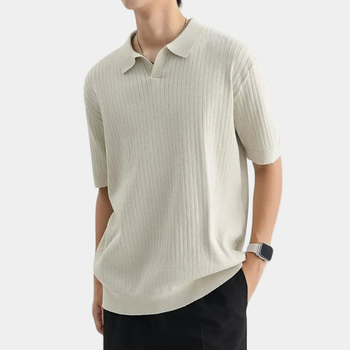 Polo homme côtel - image 7