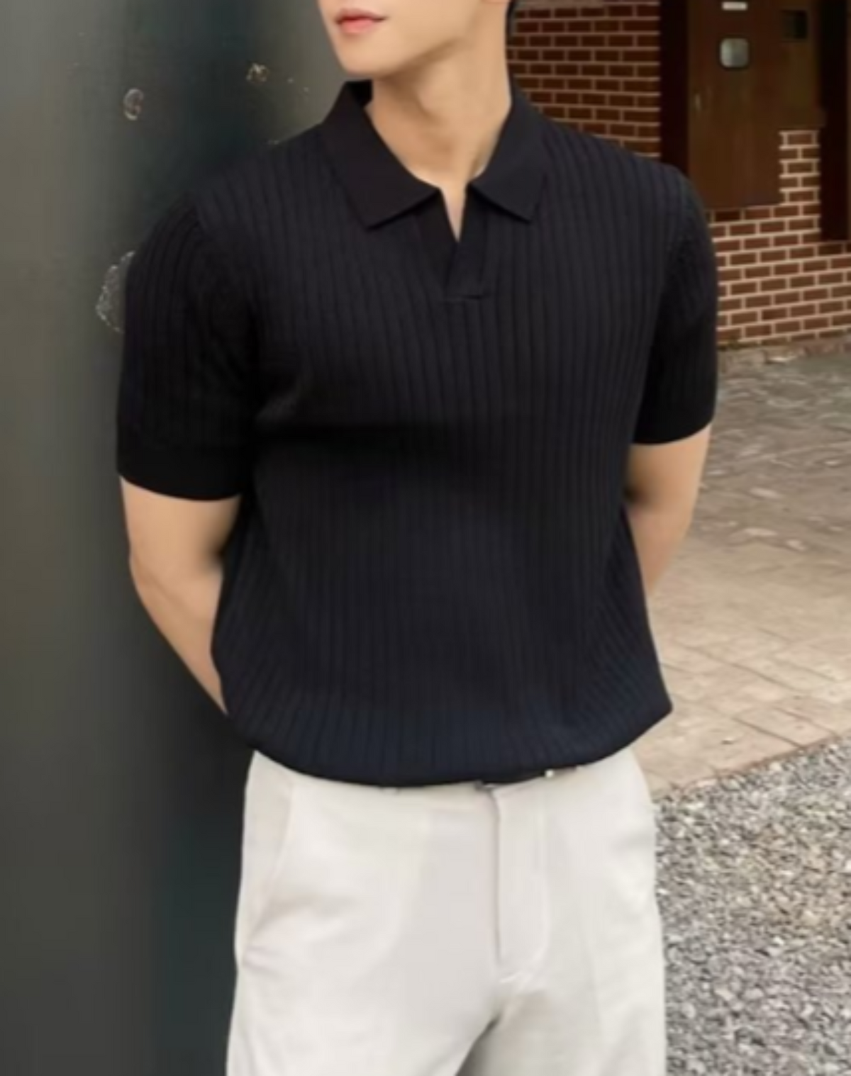 Polo homme côtelé - image 6