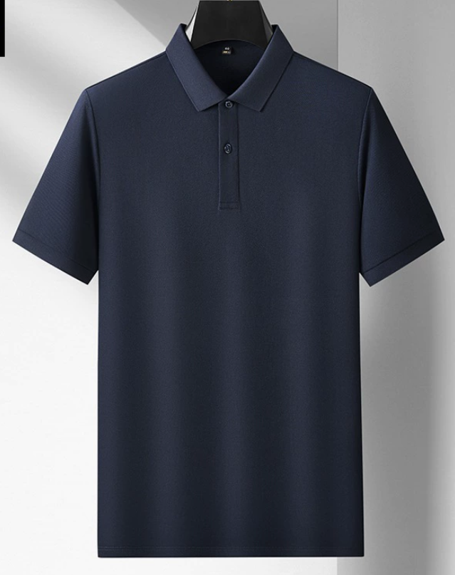 Polo Homme en Coton Premium – Manches Courtes Décontracté Classique - Bleu
