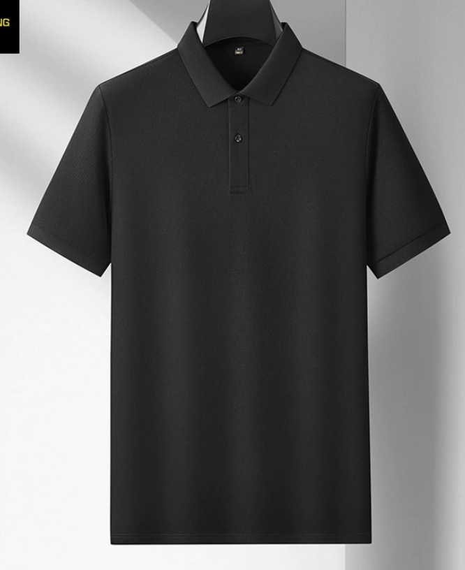Polo Homme en Coton Premium – Manches Courtes Décontracté Classique - Noir