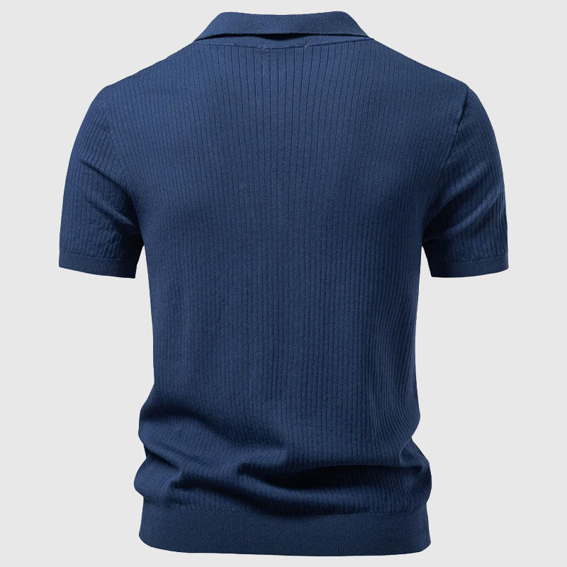 Polo homme maille côtelée - image 6