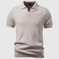 Polo homme maille côtelée - Kaki