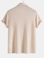 Polo homme maille gaufrée - image 4