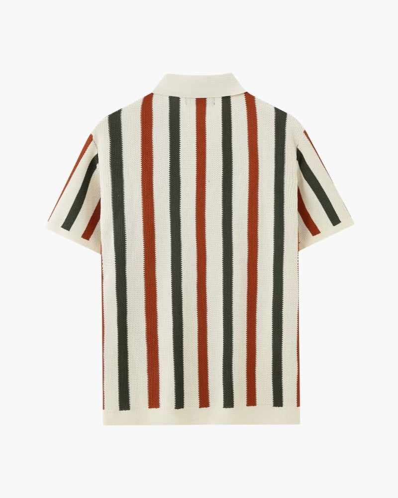 Polo homme maille rayée - image 2
