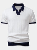 Polo homme maille texturée - Blanc