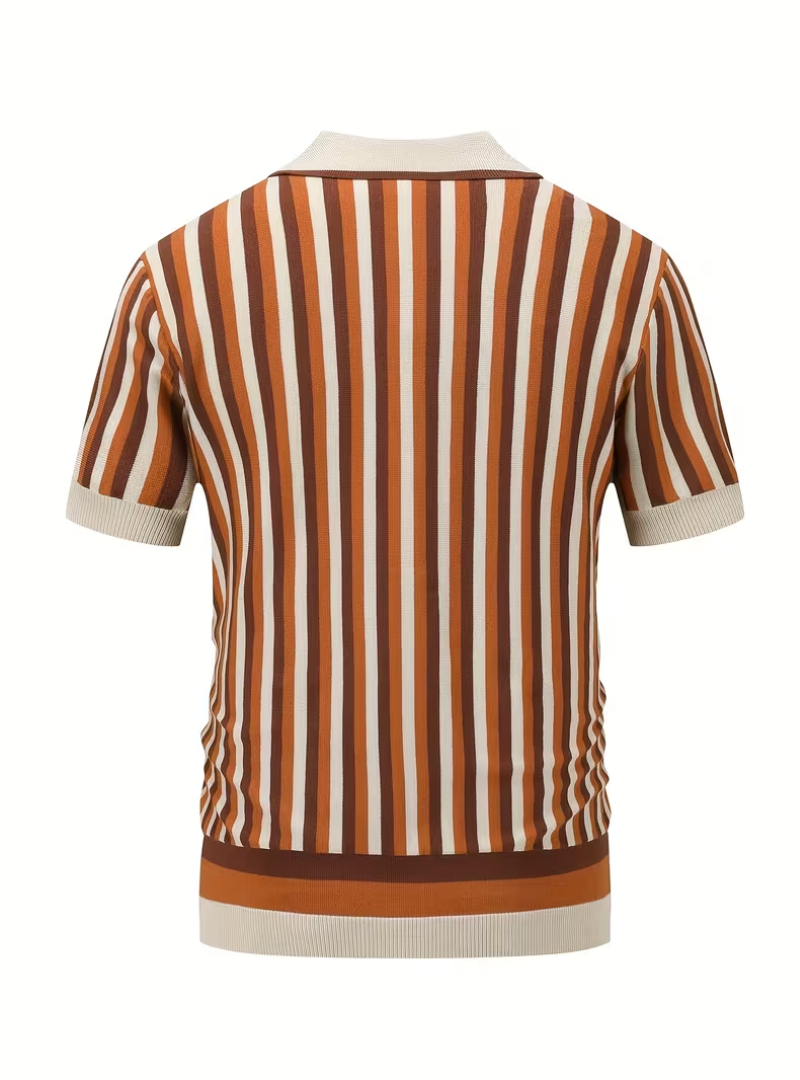 Polo homme maille tricotée rayée - image 9