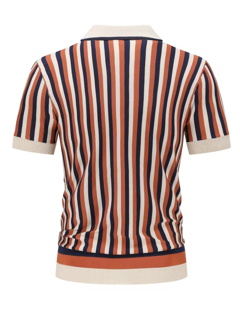 Polo homme maille tricotée rayée - image 13