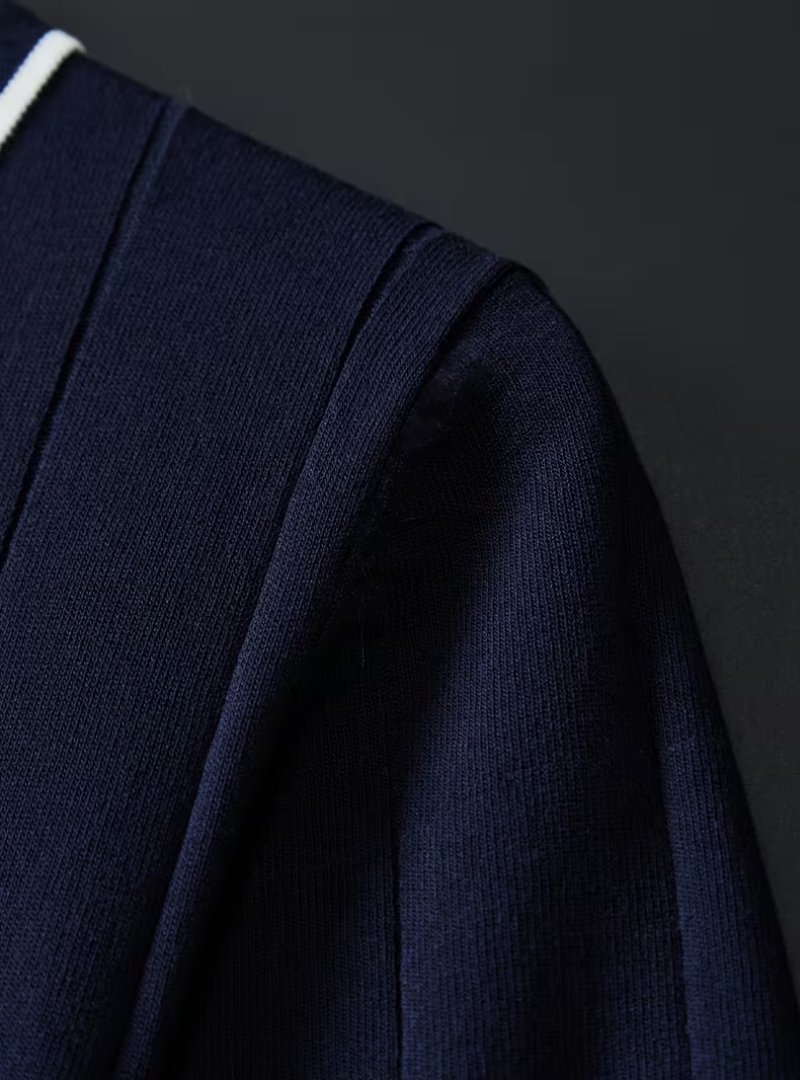 Polo homme maille verticale - image 6