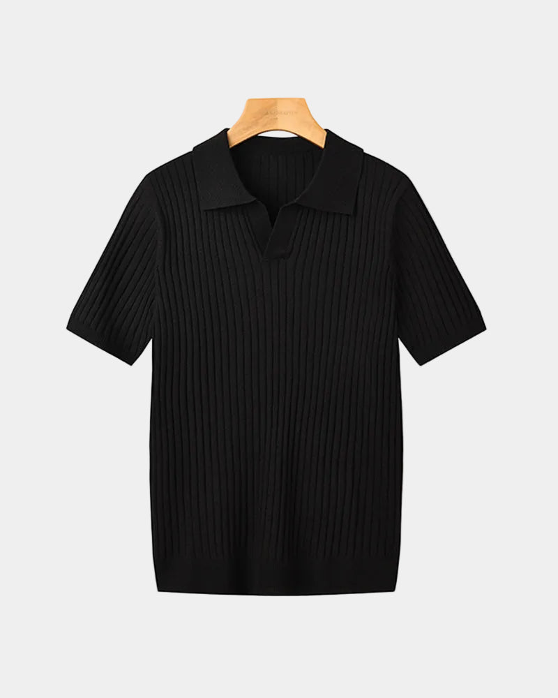 Polo homme manches courtes - Noir