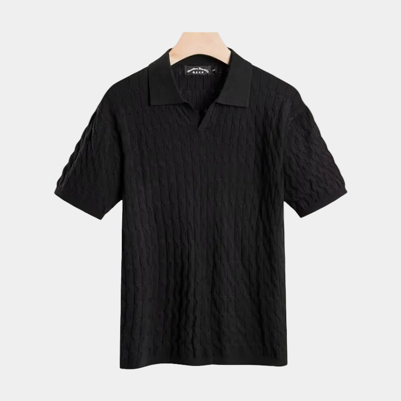 Polo homme manches courtes - Noir