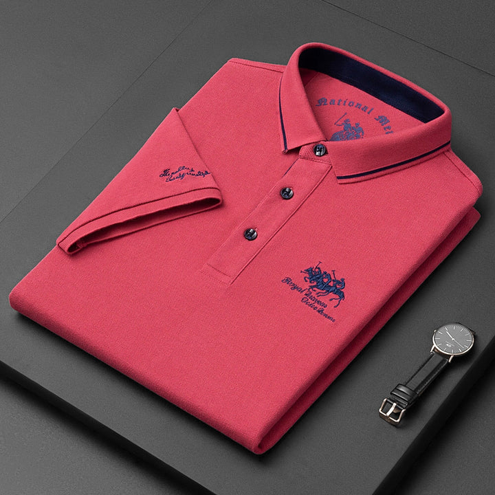 Polo Homme Premium Élégant Stylé Luxe – Respirant, Coupe Classique, Coton Doux, Tee-shirt Décontracté - Rose