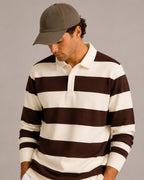 Polo homme rayé manches longues - image 5