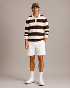Polo homme rayé manches longues - image 8