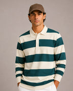 Polo homme rayé manches longues - image 9