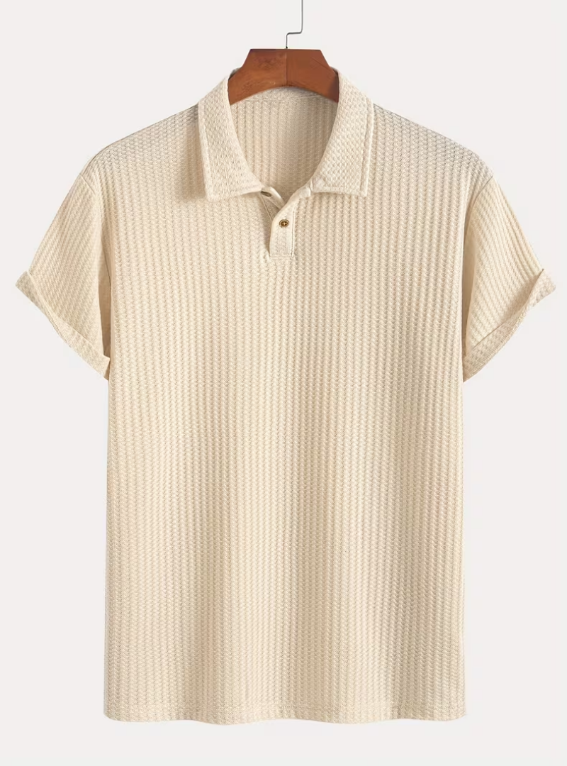 Polo homme texturé - Abricot