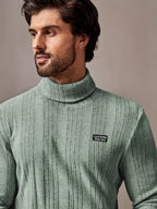 Pull Côtelé Pour Hommes Avec Écusson Sur La Poitrine - image 2