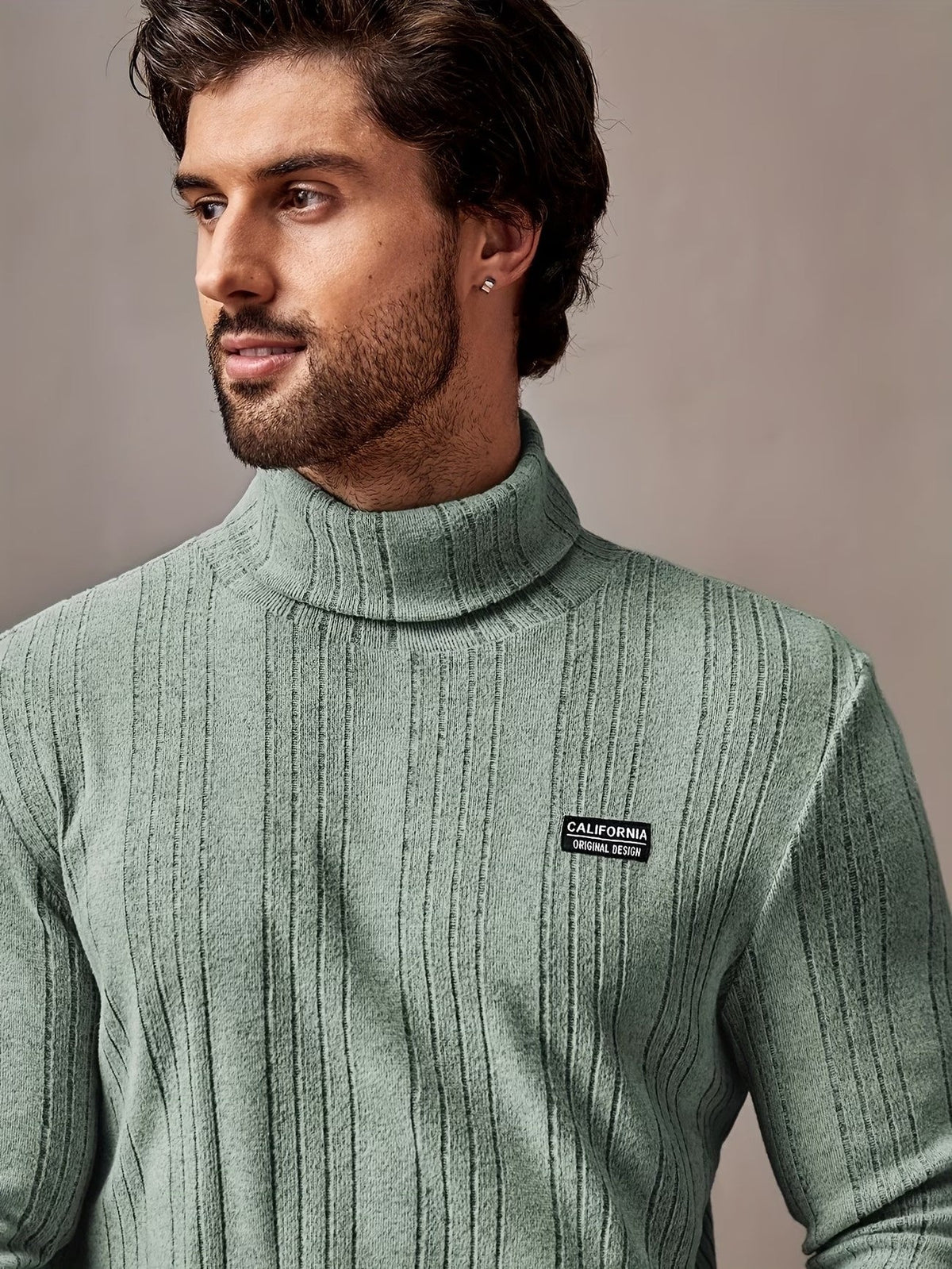 Pull Côtelé Pour Hommes Avec Écusson Sur La Poitrine - image 2