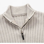 Pull Demi-Zip Côtelé Doux pour Homme – Mélange Filé avec Col Haut - image 2