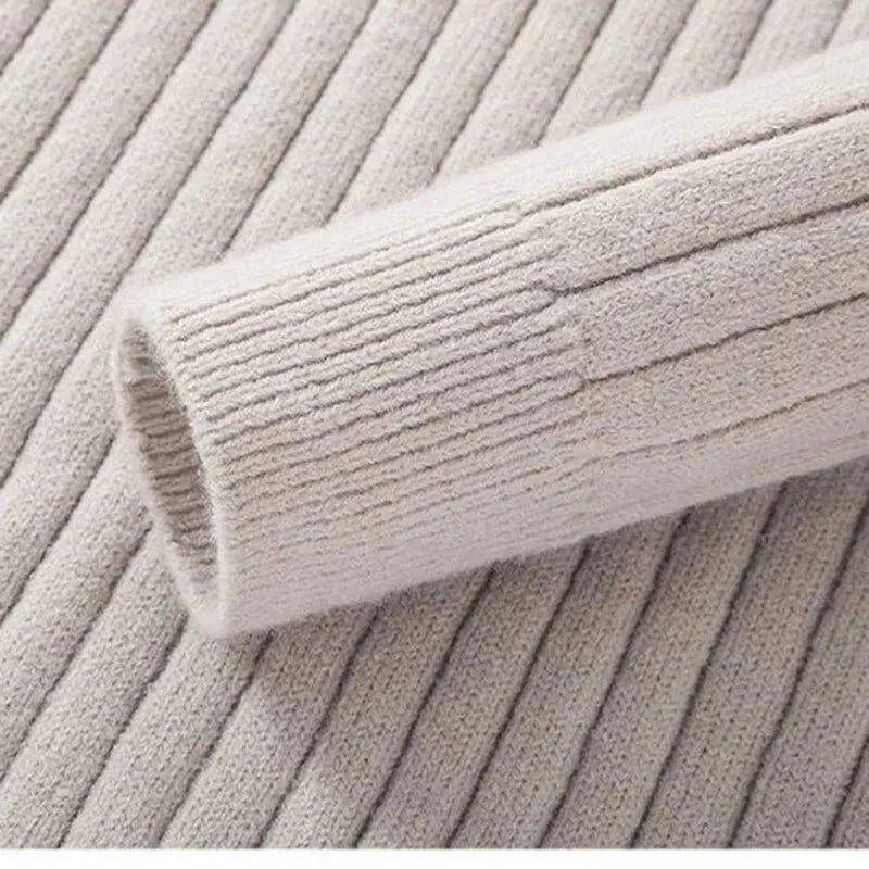 Pull Demi-Zip Côtelé Doux pour Homme – Mélange Filé avec Col Haut - image 4