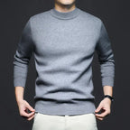 Pull en Laine Uni pour Homme avec Col Mi-Haut - image 4