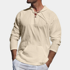 Pull homme à capuche lacets - image 1