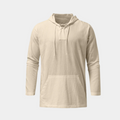Pull homme à capuche lacets - Beige