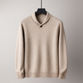 Pull homme col châle - Beige