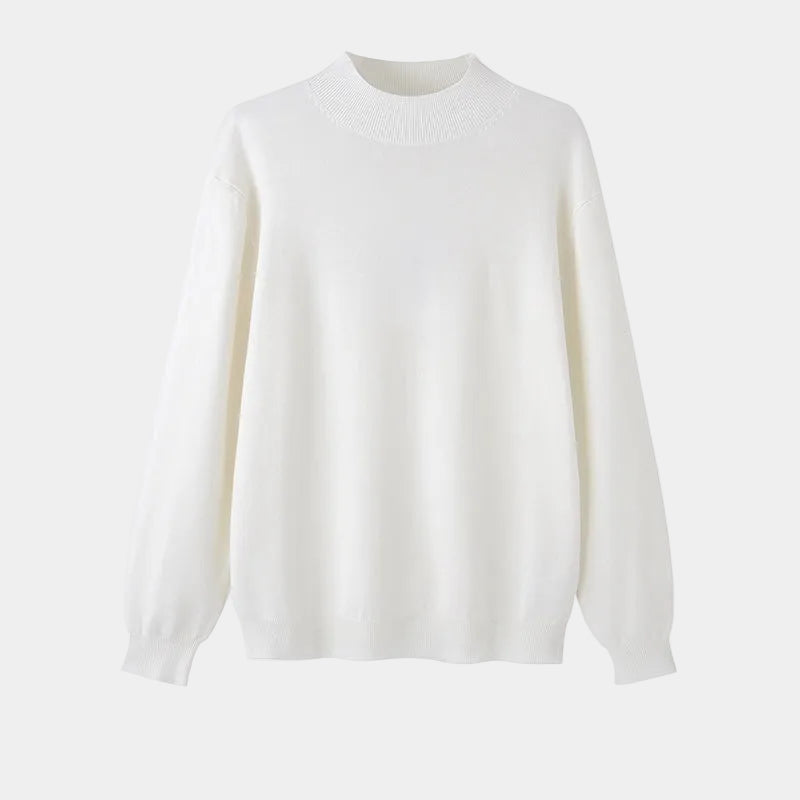 Pull homme col montant - Blanc