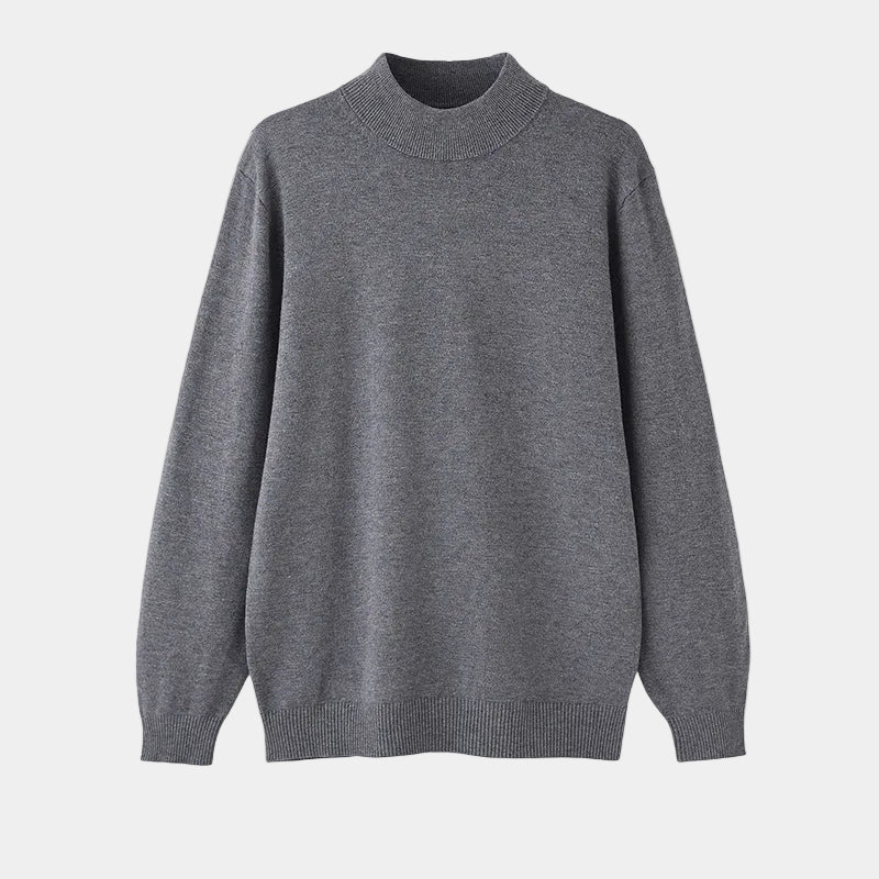 Pull homme col montant - Gris