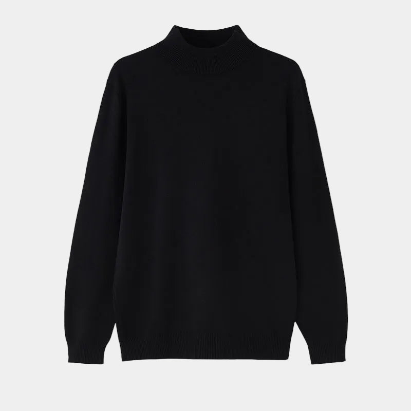 Pull homme col montant - Noir