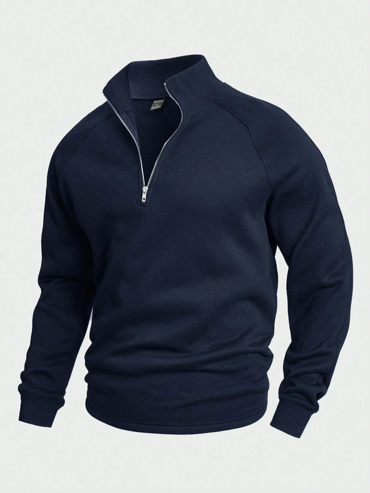 Pull Homme Col Montant Stylé – Pull Demi-Zip Confortable - Bleu foncé