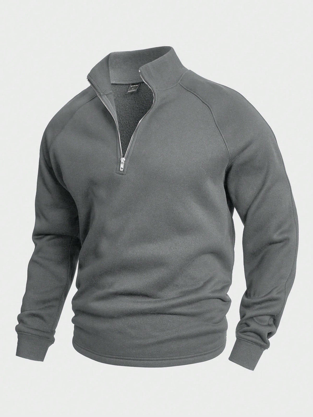 Pull Homme Col Montant Stylé – Pull Demi-Zip Confortable - Gris