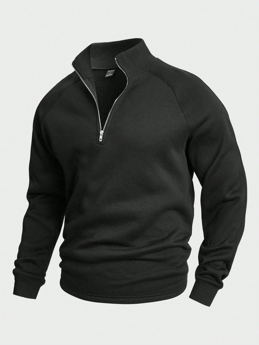 Pull Homme Col Montant Stylé – Pull Demi-Zip Confortable - Noir