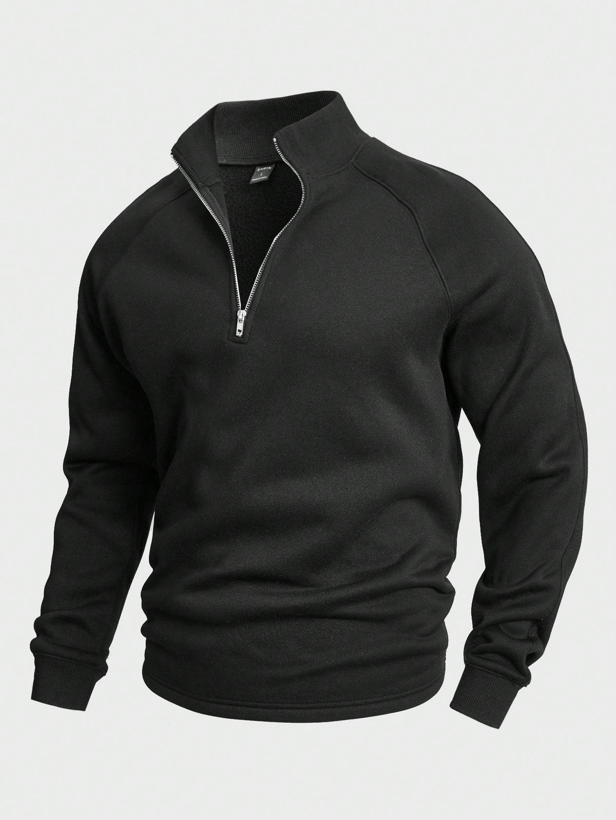 Pull Homme Col Montant Stylé – Pull Demi-Zip Confortable - Noir