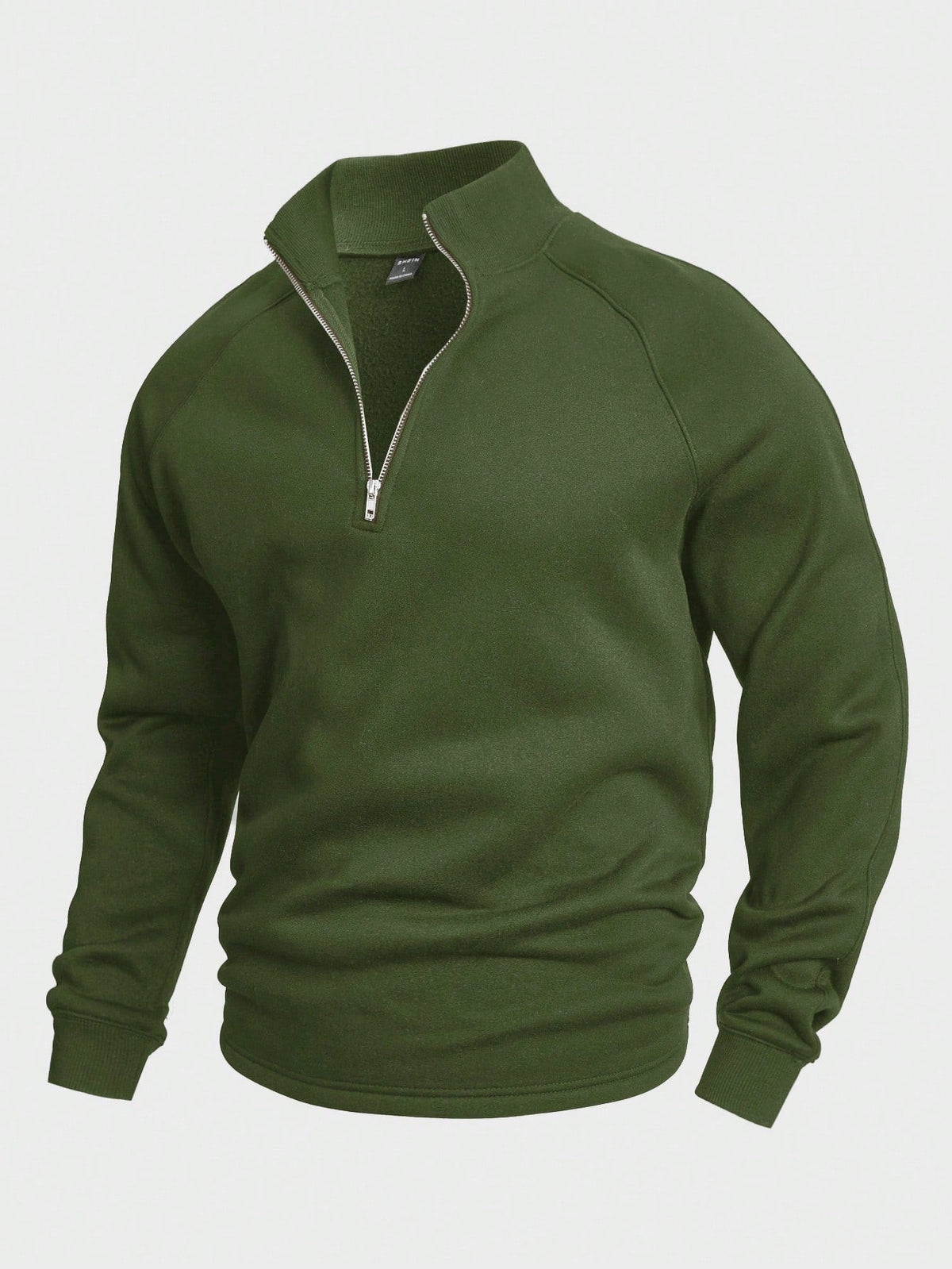 Pull Homme Col Montant Stylé – Pull Demi-Zip Confortable - Vert