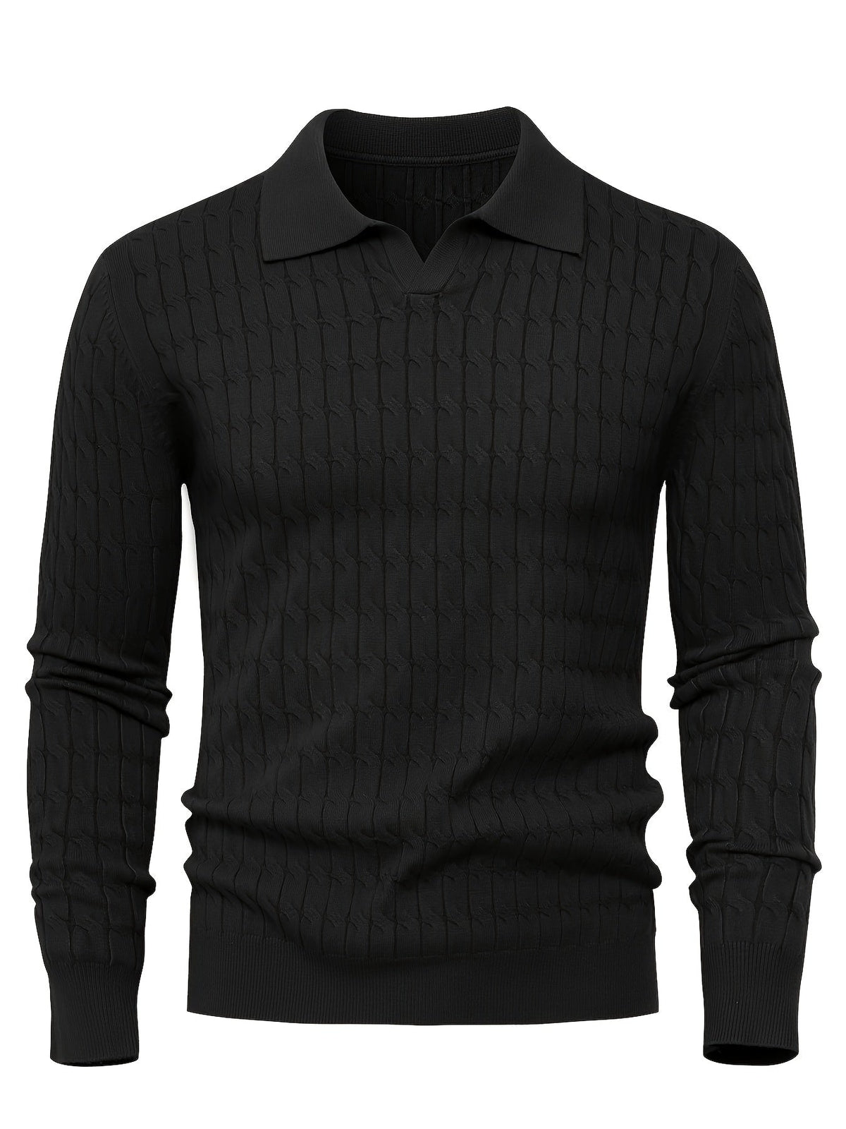 Pull homme col polo - Noir