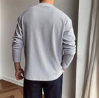 Pull homme col rond texturé - image 5