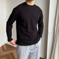 Pull homme col rond texturé - Noir