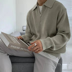 Pull homme col zippé - image 4
