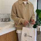 Pull homme col zippé - image 5