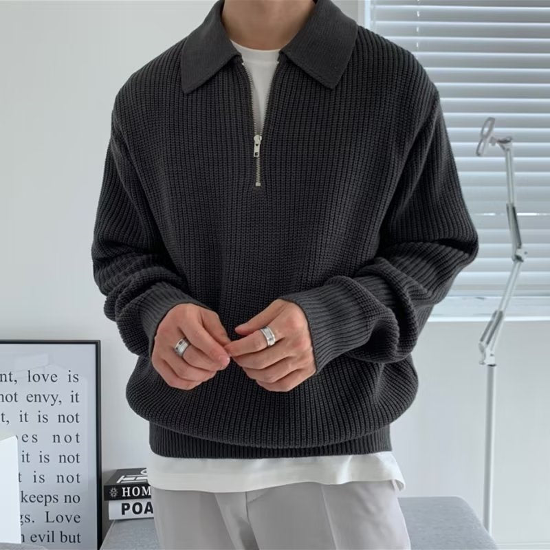 Pull homme col zippé - image 6