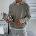Pull homme col zippé - Gris