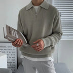 Pull homme col zippé - Gris