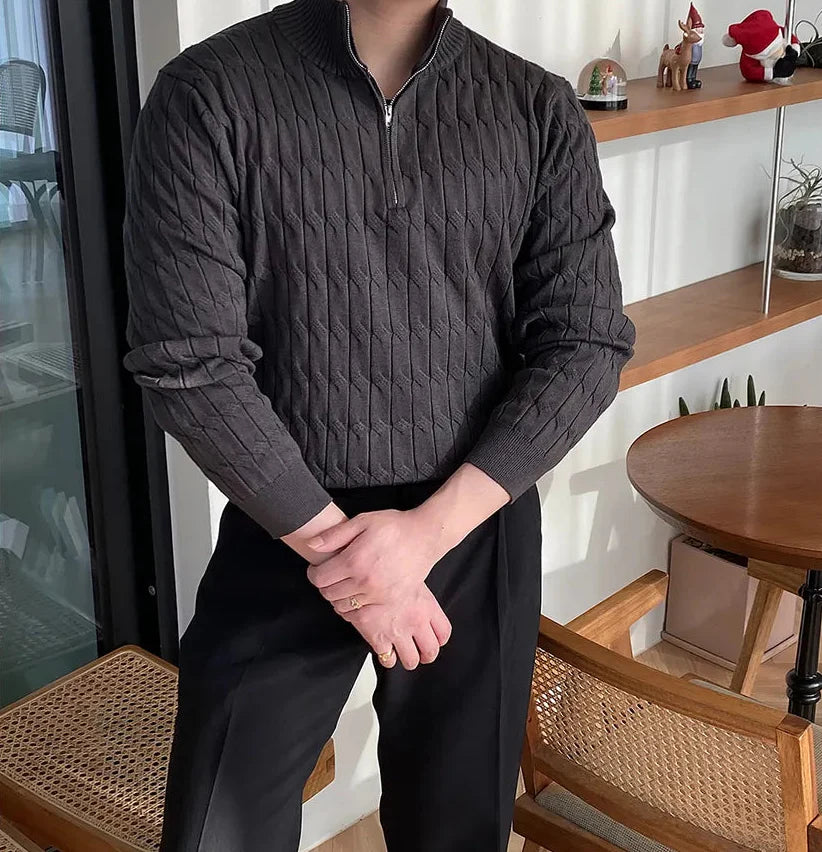 Pull homme demi-zip - image 3