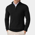Pull homme demi-zip col montant - Noir
