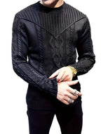 Pull Homme en Maille Texturée - Noir
