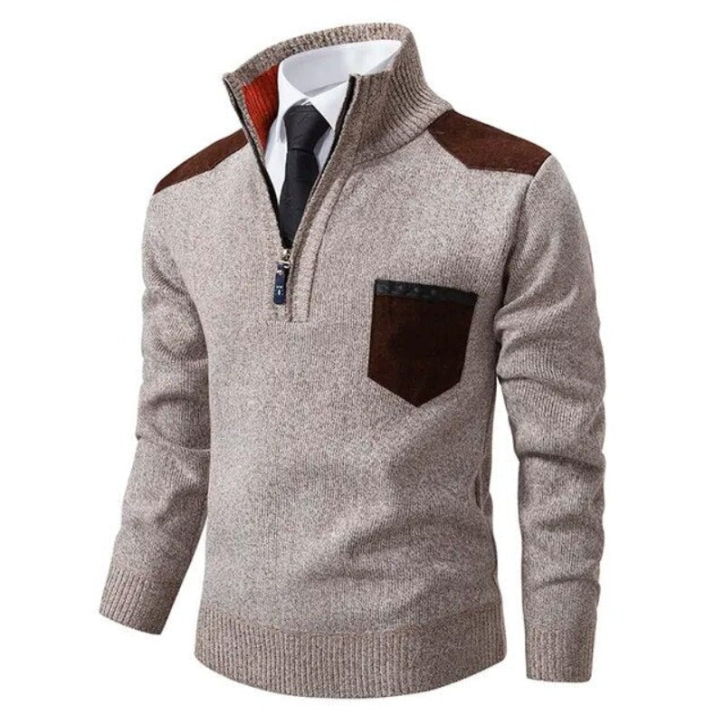 Pull Homme Luxe Doux d’Automne – Maille Confort Élégante - Beige