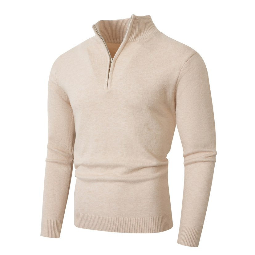 Pull homme zippé - Beige