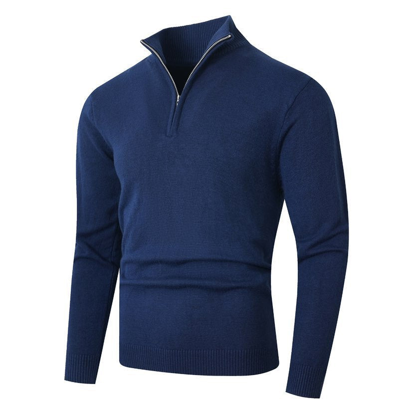 Pull homme zippé - Bleu royal